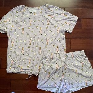 Cute cocktail matching pajama set, Size: M, Condition: Brand new